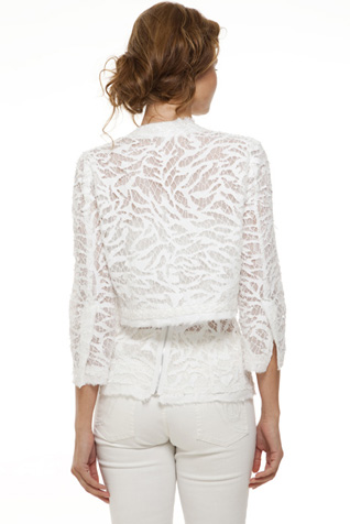 Abstract Lace Cropped Jacket