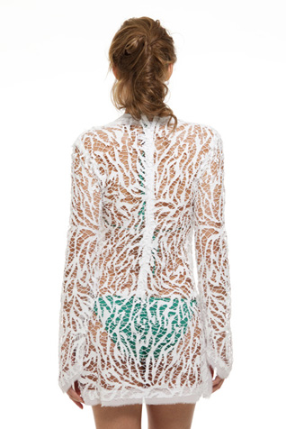 Abstract Lace Tunic Coverup