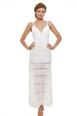 Embroidered Cotton Long Sundress