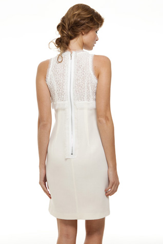 Lace and Crepe Couture Dress