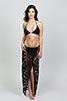 Black Lace Wrap Long Skirt