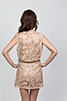 Nude Blouson Back Mini Dress