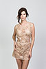 Nude Blouson Back Mini Dress