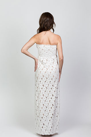 Strapless Long Peasant Dress