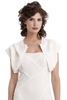 Slashed Frayed Stand Up Collar Bolero