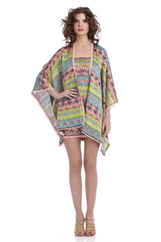 Frayed Chiffon Knit Wrap