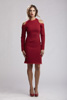 Crepe Open Shoulder Dress