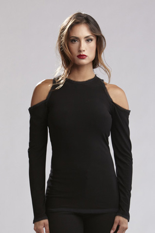 Open Shoulder Jersey Tee