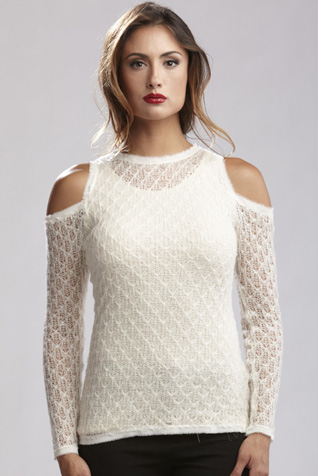 Open Shoulder Knit Sweater