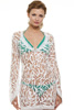 Abstract Lace Tunic Coverup