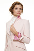 Crepe Blazer with Burnout Trim