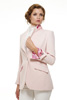 Crepe Blazer with Burnout Trim