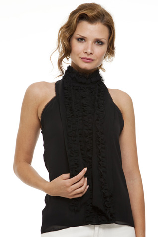 Halter Top with Ruffled Front