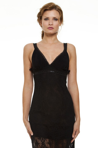 Jersey and Lace Long Sundress