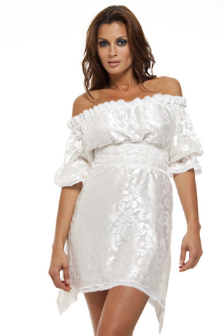 Off Shoulder Peasant Dress