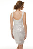 Sequined Scoopneck Dress with Crystal