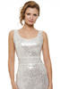 Sequined Scoopneck Dress with Crystal