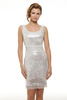 Sequined Scoopneck Dress with Crystal
