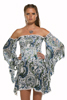 Angel Sleeve Smock Dress