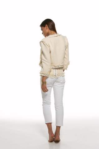 Cropped Jacket with Fringe