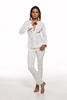 Eyelet Patchwork Shirt Jacket