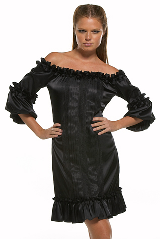Off Shoulder Balloon Sleeve Dress