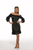 Off Shoulder Balloon Sleeve Dress