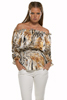 Off Shoulder Silk Peasant Top