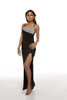 Pearl Bustier Jersey Gown