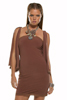 Tube Dress with Flower and Beaded Necklace