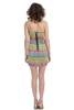 Frayed Chiffon Knit Bustier Dress