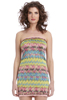 Frayed Chiffon Knit Bustier Dress