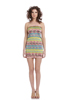 Frayed Chiffon Knit Bustier Dress