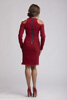 Crepe Open Shoulder Dress