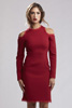 Crepe Open Shoulder Dress