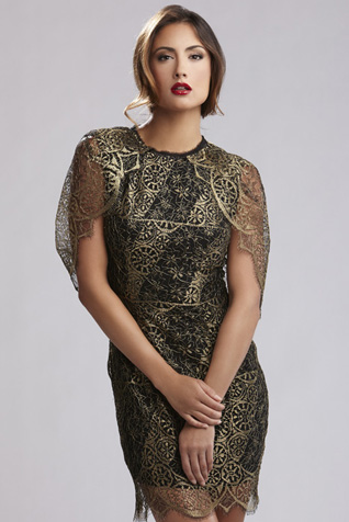 Lace Dress with Shawl