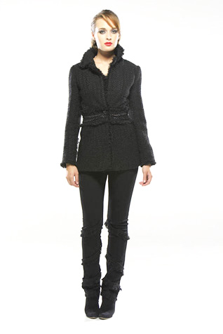 Belted Boucle Jacket