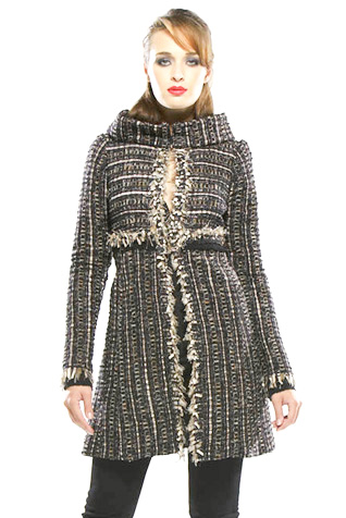 Fringed Boucle Duster