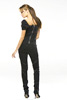 Jersey Square Neck Pleated Top