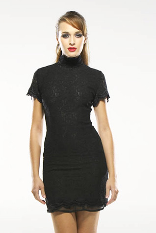 Lace Turtleneck Dress