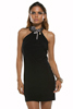 Jersey Dress with Leather Necklace