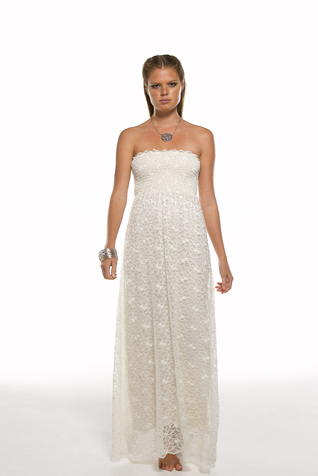 Lace Tube Maxi Dress