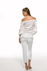 Off Shoulder Balloon Sleeve Blouse