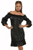 Off Shoulder Balloon Sleeve Dress