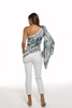 One Shoulder Angel Sleeve Blouse
