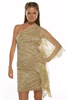 One Shoulder Lace Cocktail Dress