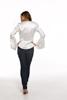 Silk Handkerchief Sleeve Blouse