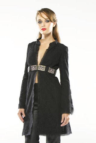 Belted Lace Duster