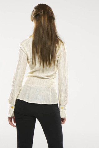 Crinkled Taffeta Blouse