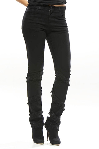 Skinny Jeans with Fringes